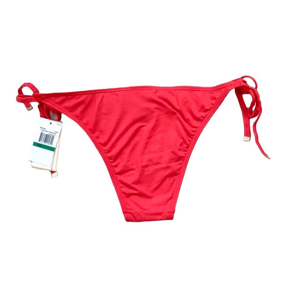 Michael Kors NWT Beaded Bikini Bottom Embellished Orange String Large - Picture 5 of 6